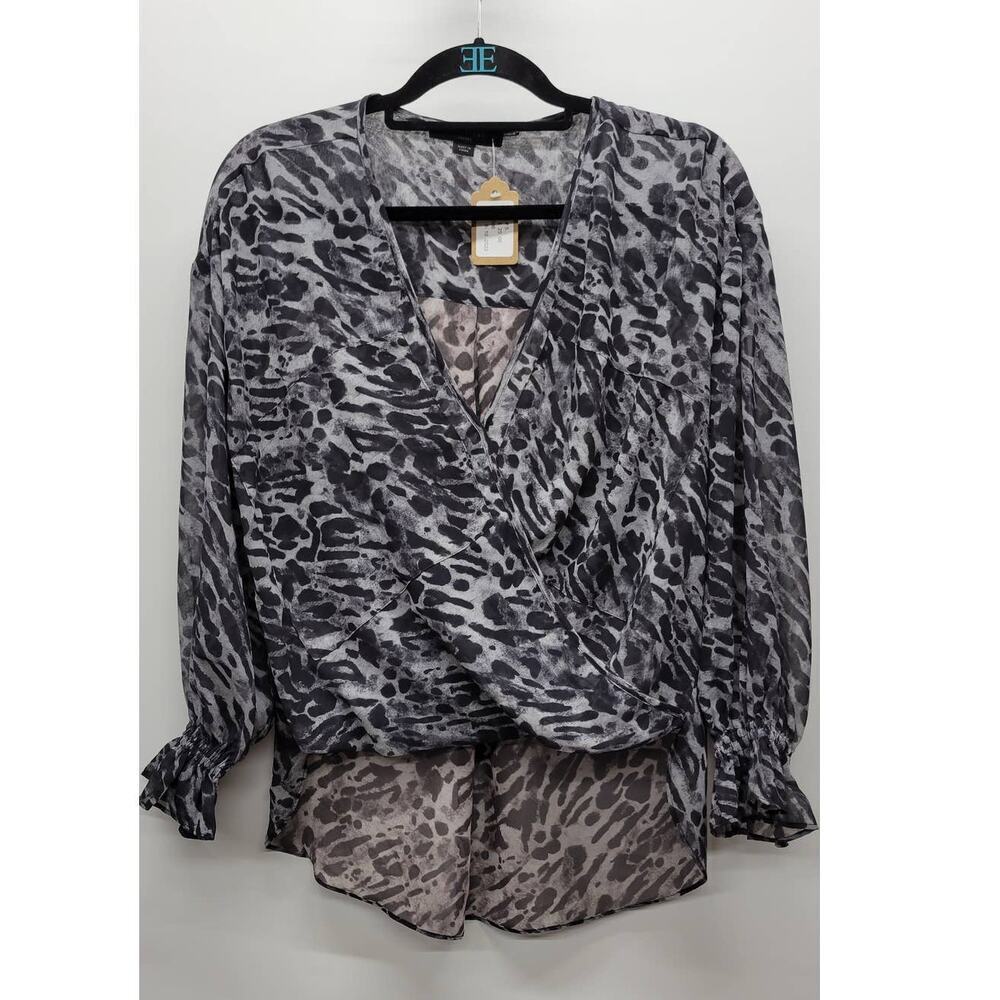 All Saints Penny Ambient Top In Pale Grey Small